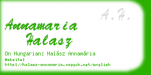 annamaria halasz business card