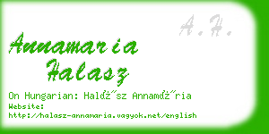 annamaria halasz business card